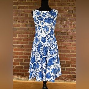 Blue and White Tea Dress